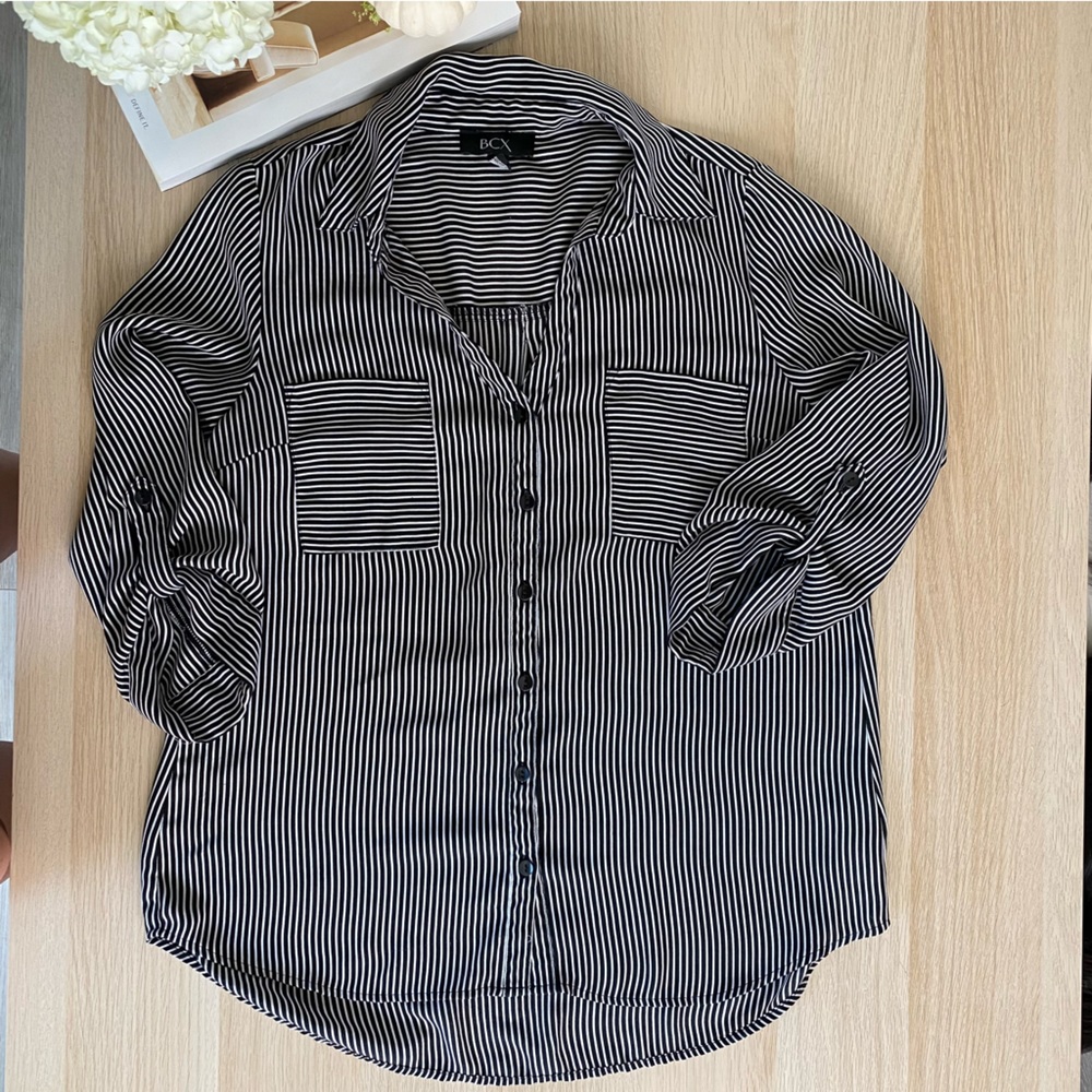 Striped button down
